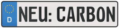 Carbon-Kennzeichen fürs Auto